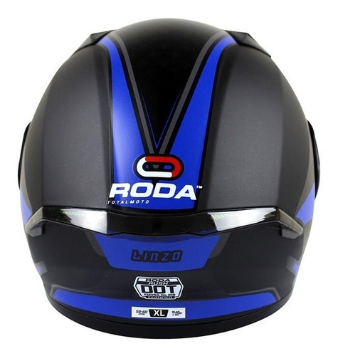 Casco Roda Rush Linzo Azul Mate Abatible Certificacion Dot