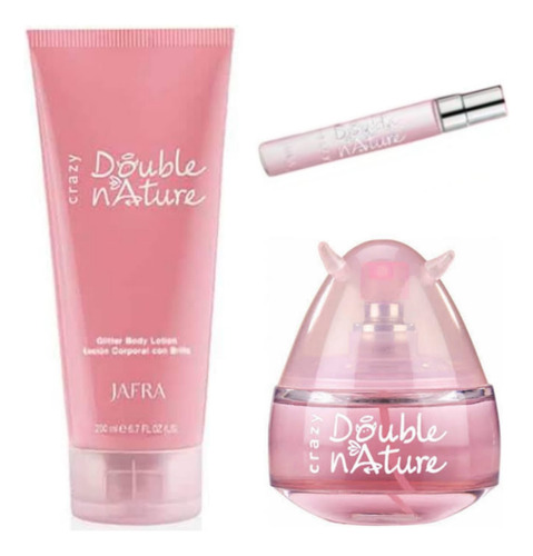 Perfume Jafra Double Nature + Crema Corporal + Mini Perfume