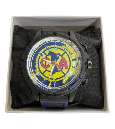 Reloj Club America Analogo Caucho Qq