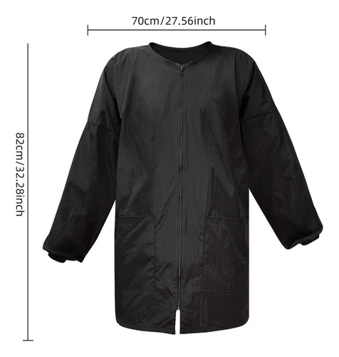 De , Chaqueta De Peluquero, Tela Impermeable Con Cremallera