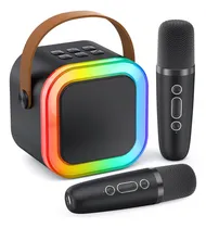 Comprar Parlante De Karaoke Con Cables Y Dos Micrófonos