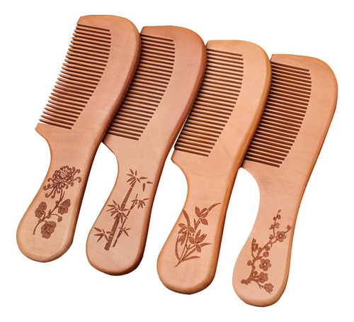 A Peinetas De Madera Para Hombre, De Caoba, Delicate 4