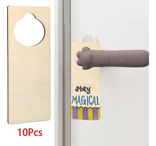 - 10 Piezas De Perchas De Puerta Sin Terminar, Rectángulo
