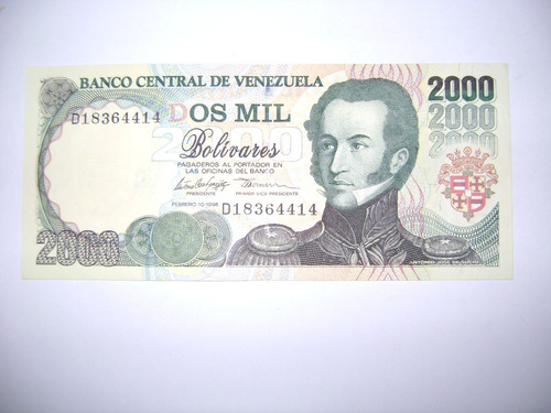 Billetes Antiguos Venezolanos 2000 Bolívares De 1998
