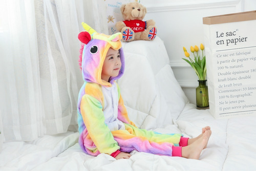 Kigurumi Pijama Niño Plush Disfraz Unicornio Multicolor