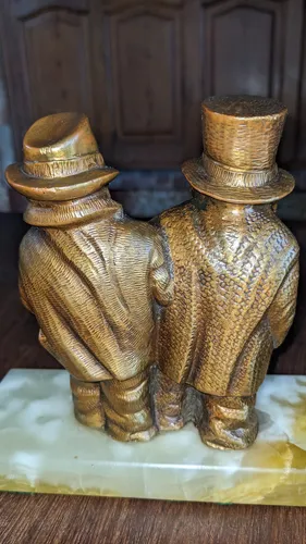 Pareja De Hombres Guapos De Bronce Macizo Muy Pesado (Usado)