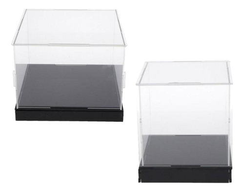 Caja De Exhibición De Acrílico Transparente De 2 Piezas,