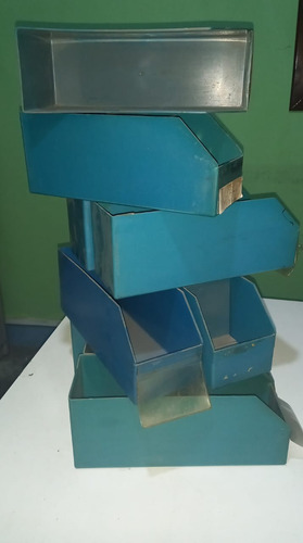 Caja Apilables Organizadora De Plastico Mediana , Pack 12 (Usado)