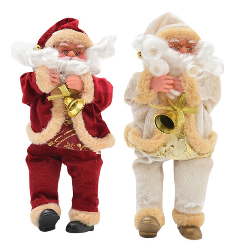 Muñeca De 2 Piezas Con Adorno De Franela De Papá Noel Para D