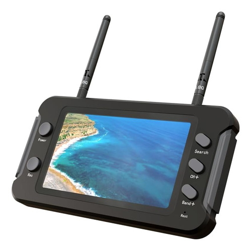 Socloood 43 Fpv Monitor Con Dvr 40ch 800 X 480 Ips Receptor