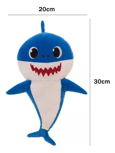 De Peluche Baby Shark 35cm Con Sonido Brillará 2024 Amarillo