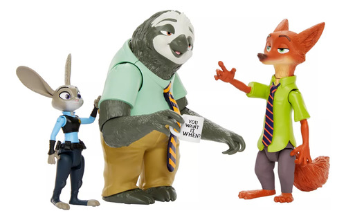 Disney Pixar Figura De Acción Zootopia Paquete De 3