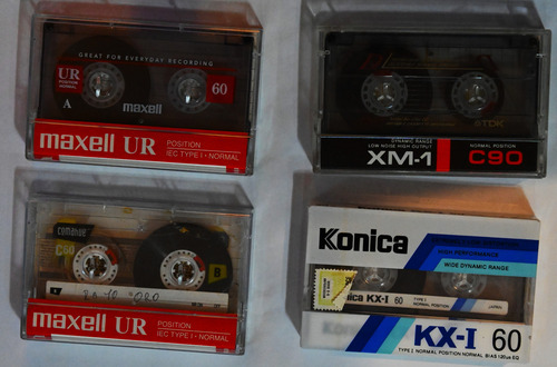 Cassettes Usados (varias Marcas). Para Regrabar. Gris (Usado)
