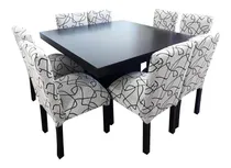 Comprar Juegos De Comedor, Mesa Cuadrada +8 Sillas En Chenille.