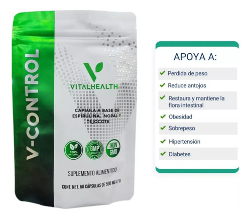 V-control Metabolismo Pérdida De Peso Digestión Diabetes Sabor Sin Sabor
