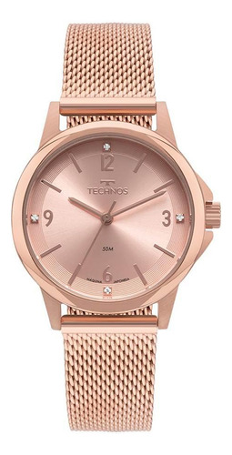 Relógio Technos Feminino Ref: 2035mvf/1j Elegance Rosé