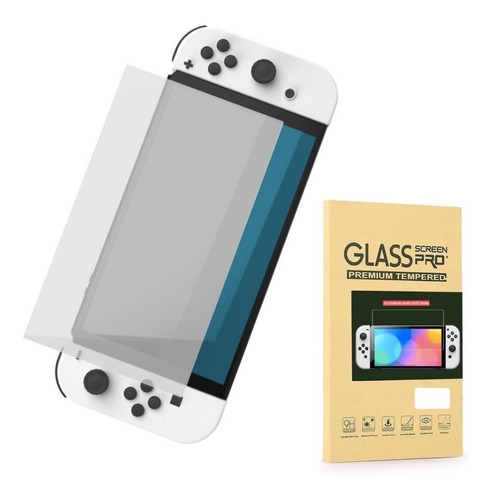 Imagen 1 de 6 de Lamina Protectora Para Nintendo Switch Oled Vidrio Templado