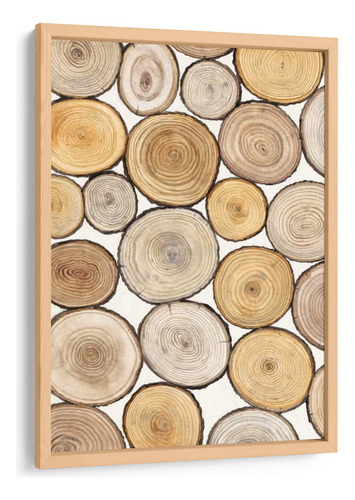 Cuadro Enmarcado Pino Estudio De Anillo De Árbol I 40x60