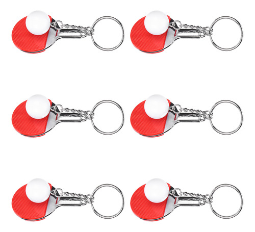 Llavero Para Bolso De Mano, 6 Unidades, Con Forma De Ping-po