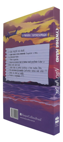 Livro Não vai dar de Cynthia Hand edição 1 capa mole 2024 em português editorial HarperCollins Brasil