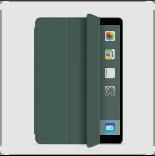 Funda Smart Cover Samsung Tab S9 Fe Plus 12.4 + Vidrio Verde Oscuro