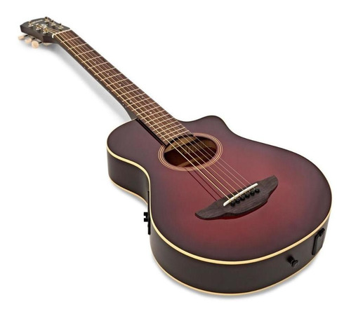 Violão Yamaha Apxt2 Drb Dark Red Burst 3/4 Com Capa