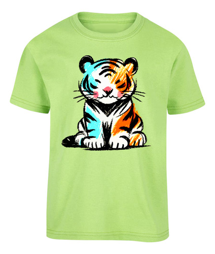 Playera Infantil Con Diseño De Tigre Colores - Animales