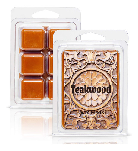 Teakwood - Rustico, Terroso, Dulce Perfumado Derretido, Cubo