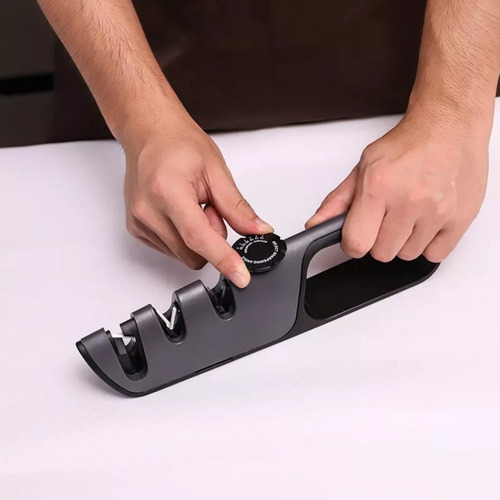 Afilador De Cuchillos Y Tijera Ajuste De Angulo Filoshark Color Negro