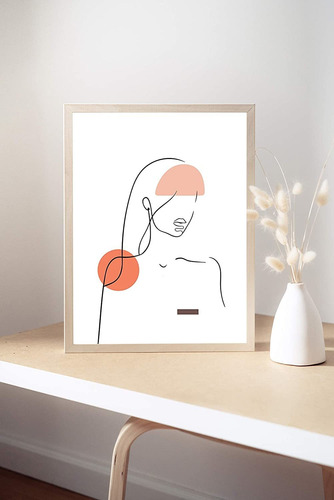 Juego De 6 Impresiones De Mujer Minimalista