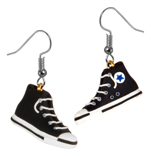 Aretes De Tenis Converse Negros 