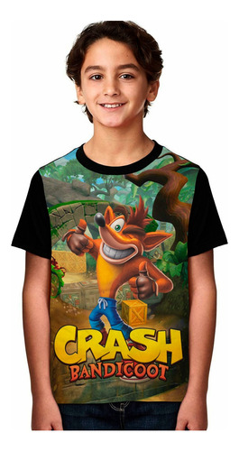 Camiseta Ilustrada Con Crash Bandicoot + Modelos Disponibles