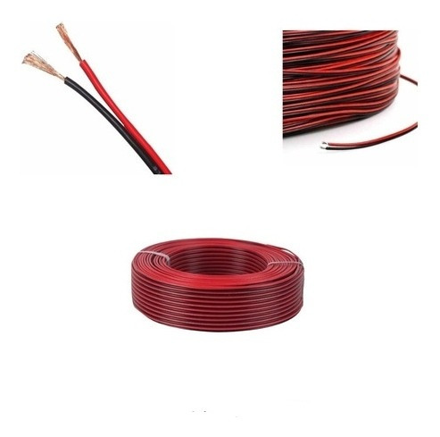 Cable De Corneta 2x12 Duplex Rojo/negro Por Pack 10metros
