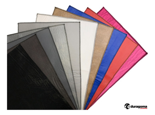 Set 4 Individuales De Mesa Ecocuero Cuerina Mantel Gris claro