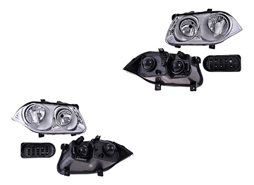 Par Juego Faros Volkswagen Jetta 2008-2014 Fondo Cromado Sxc
