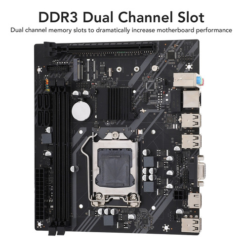 Placa Base H61m 1155 Pines Ddr3 Interfaz Hd De Doble Canal