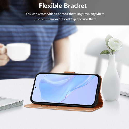 Funda De Piel Tipo Cartera For Teléfono Para Qukitel C51