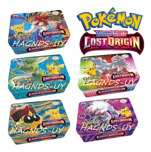 Pack Cartas Pokémon Tcg Sword & Shield Set En Lata X3