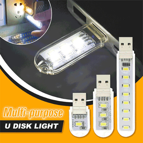 Luz De Disco En U Multiusos, Luz Nocturna Pequeña, Usb Compu