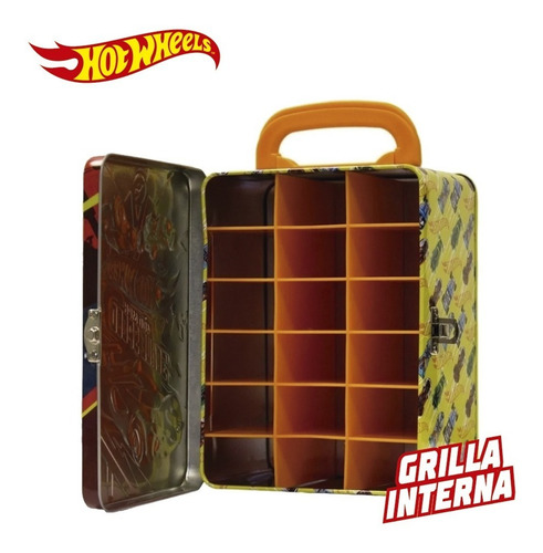 Imagen 2 de 6 de Hot Wheels Porta Autos De Metal Car Case Hwcc2