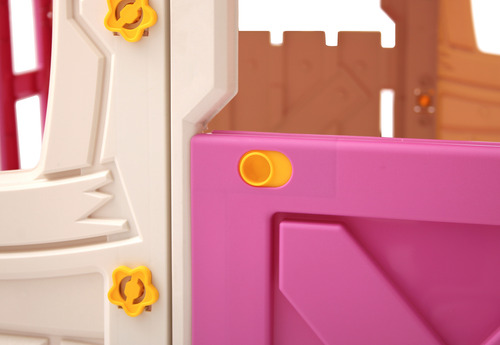 Casa De Juego Infantil Casita De Plastico Ram Happy 88 X 103 Rosa
