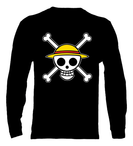 Polera Manga Larga One Piece - Ver 08 - Logo