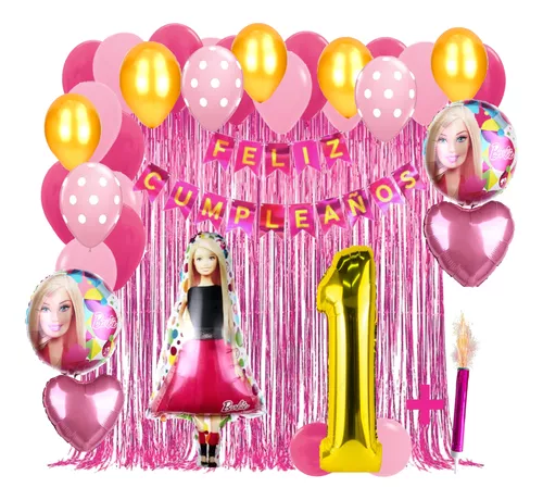 Globos Kit Barbie Decoración Cumpleaños Compatible