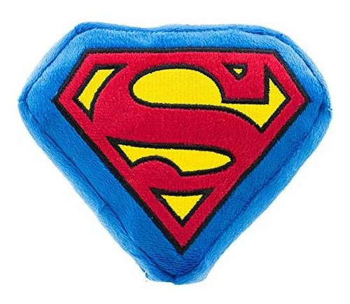 Juguete Para Perro Squeaky Felpa  Superman Shield Azulrojoam