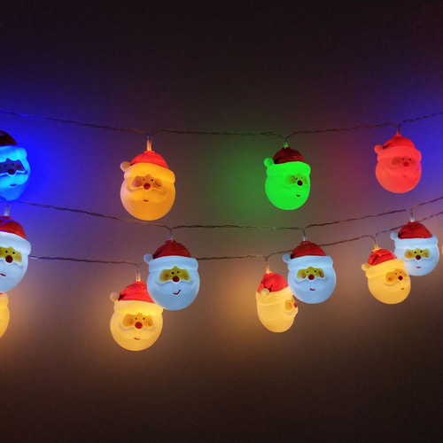 Cadena De Luces Led Decorativas Con Forma De Muñeco De Nieve