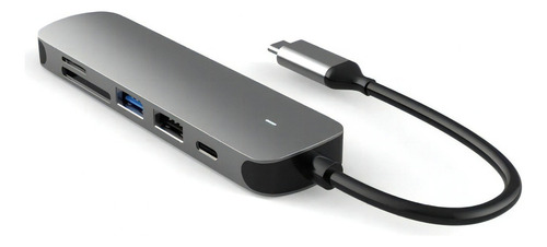 Hub Adaptador Usb Tipo C 6 Em 1 Com Hdmi 4k Para Macbook Pro