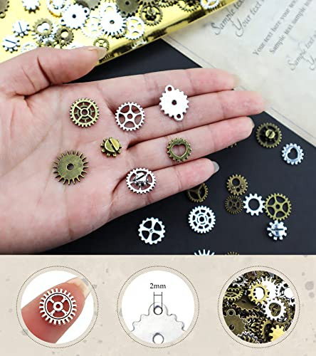Dijes Engranajes Bronce Plata Bijou Souvenir X130u