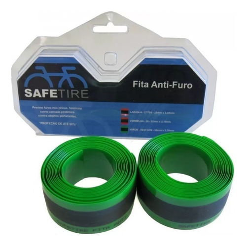 Fita Anti-furo Verde Pneu Aro 26/27.5/29 Safetire 35mm