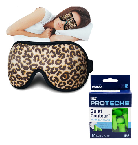 Kit Para Dormir 20 Tapón De Oídos + Antifaz 3d Ligero Unisex