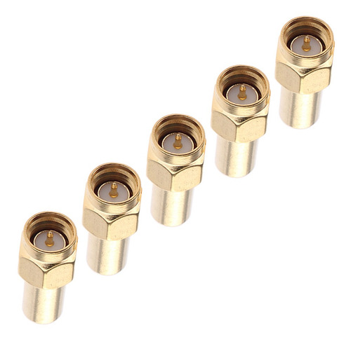 5pieces Terminal Tapa Carga Simulada 2w 3ghz Chapado En Oro